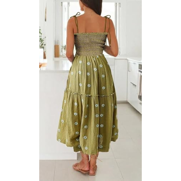 Womens Boho Long Summer Dress for Beach Vacations
