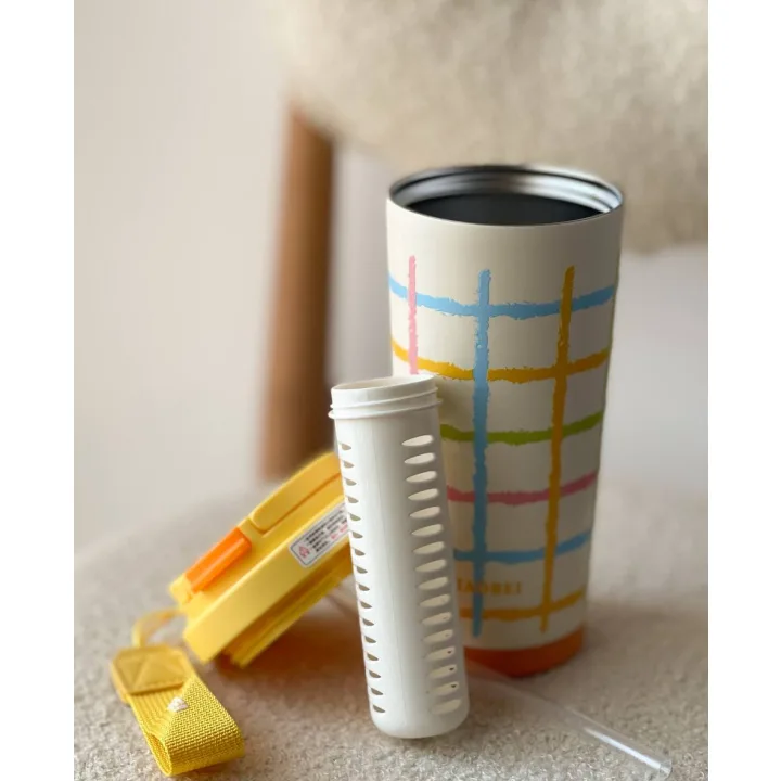 تراول ماگ رنگین کمون استیل 316 دوجداره  ۵۲۰ میل