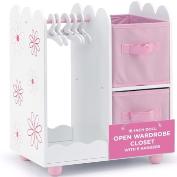 Emily Rose | 18 Inch Doll Open Closet - Sturdy Storage & Accessories