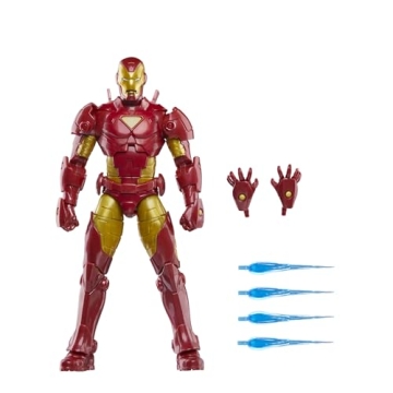 Marvel Legends Series Iron Man (Model 20), Iron Man Comics Collectible 6-Inch Action Figure, Retro-I...