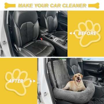 Dog Car Seat Pet Booster Car Seat for Small Mid Dogs, Dog Car Seat is Safe and Comfortable, and can be Disassembled for Easy Cleaning, Comfy Ultra Soft Car Travel Bed
