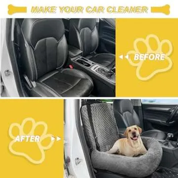 Dog Car Seat Pet Booster Car Seat for Small Mid Dogs, Dog Car Seat is Safe and Comfortable, and can be Disassembled for Easy Cleaning, Comfy Ultra Soft Car Travel Bed