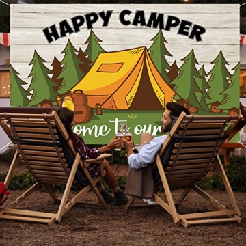 Roetyce Happy Camper Banner for Camping Parties