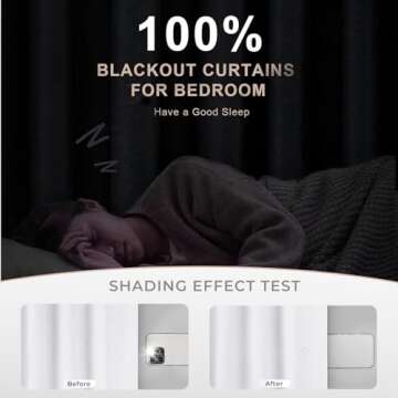 Shop INOVADAY 100% Blackout Curtains 108 Inches Set