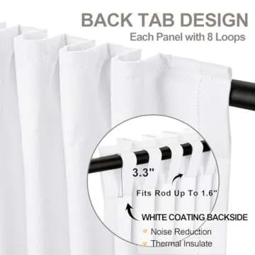 Shop INOVADAY 100% Blackout Curtains 108 Inches Set