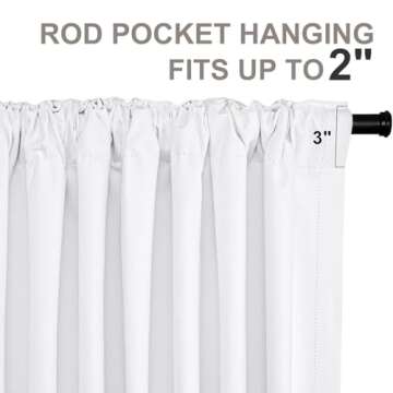 Shop INOVADAY 100% Blackout Curtains 108 Inches Set