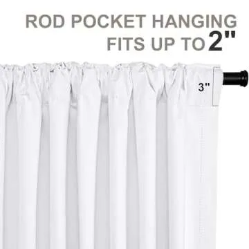 Shop INOVADAY 100% Blackout Curtains 108 Inches Set