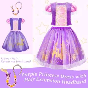Meland Princess Dress Up - Dress Up Clothes for Girls with Toys,Christmas Birthday Gift for Toddler ...