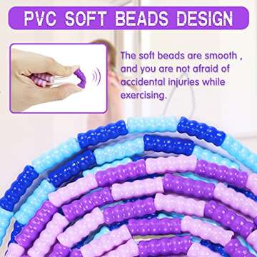 Supertrip Jump Rope Kids-Soft Beaded Skipping Rope Adjustable Tangle-Free Segmented Jumping Rope for...