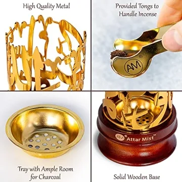 Elegant AM Bakhoor Calligraphy Incense Burner for All