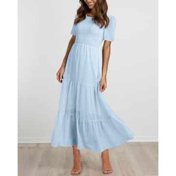 BTFBM Women Floral Maxi Dress for Casual & Formal