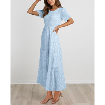 BTFBM Women Floral Maxi Dress for Casual & Formal