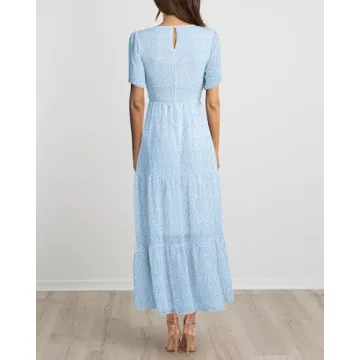 BTFBM Women Floral Maxi Dress for Casual & Formal