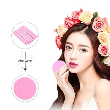 240 Pink Compressed Facial Cleaning Sponges for Makeup
