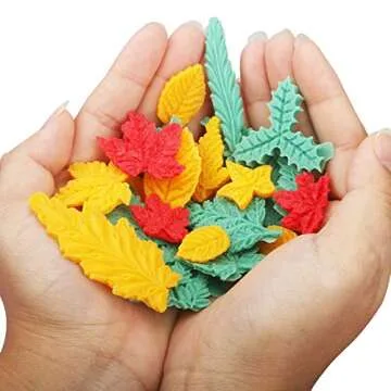 MILIVIXAY 4pcs/set Leaf Molds,Maple Leaves Jelly Mold, Fern Leaves Silicone Molds for Fondant, Soap Embed Molds, Wax Embeds,clay Mold, Wax Melts Molds,candy Mold for Cake Cupcake Topper Decorations .