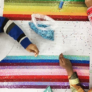 Women Sequins Handbags Colorful Rainbow Totes Party Evening Clutch Bags Ladies Beach Bag Banquet Glitter Tote Stripe (Colorful)