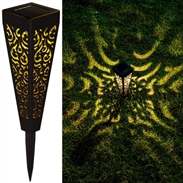 6Pcs Solar Pathway Garden Lights Outdoor Decorative Stakes, Waterproof LED Landscape Lighting for La...