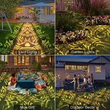 6Pcs Solar Pathway Garden Lights - Waterproof LED Stakes