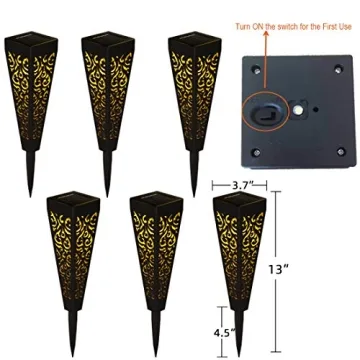 6Pcs Solar Pathway Garden Lights - Waterproof LED Stakes