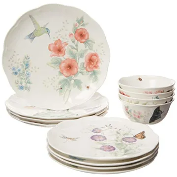 Elegant Lenox Butterfly Meadow Flutter 12Pc Dinnerware Set - Multicolor