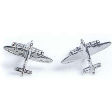 MRCUFF Airplane Cufflinks - 4 Pairs Gift Box
