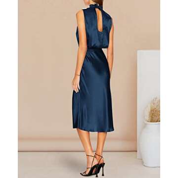 PRETTYGARDEN Women Formal Satin Dress Summer 2023