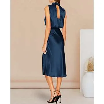 PRETTYGARDEN Women Formal Satin Dress Summer 2023