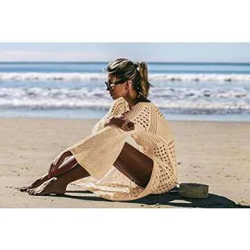 NFASHIONSO Women’s Crochet Beach Cover-up – Stylish Swimwear