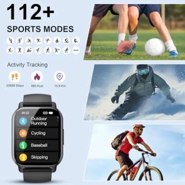 Smartwatch with Bluetooth Call and 112+ Sport Modes