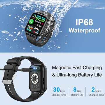 Smartwatch with Bluetooth Call and 112+ Sport Modes