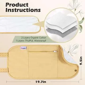 Castor Oil Pack, Pedobi Castor Oil Pack Wrap Organic Cotton Reusable & Highly Absorbent Castor Oil Pack Compress for Liver Detox, Insomnia, Constipation