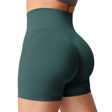 YEOREO Women Intensify Athletic Shorts Seamless Scrunch Workout Shorts High Waisted Active Gym Yoga ...