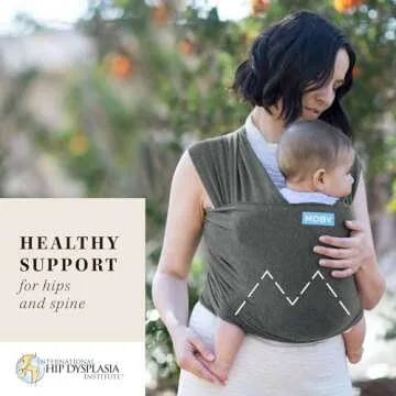 MOBY Evolution Baby Wrap Carrier for Newborns and Toddlers (8-33lbs) | Lightweight & Adjustable Desi...