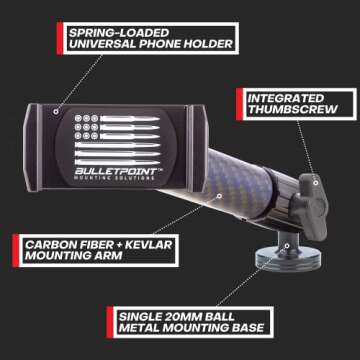 Bulletpoint Dash Mount for Jeep Wrangler - Secure Phone Holder