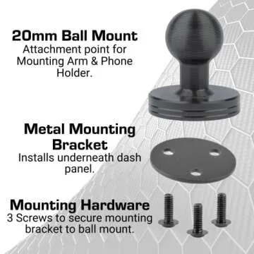 Bulletpoint Dash Mount for Jeep Wrangler - Secure Phone Holder