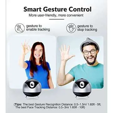 Auto Face Tracking 360 Camera Tripod for Cell Phone Rotating with Remote, iyesku 2-Axis Smart AI Face Recognition 360 Selfie Stick Rotation Tripod Mobile Phone Holder TikTok Camera Tripod (Black)