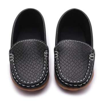 Stylish LONSOEN Toddler Loafers - Comfortable Dress Shoes