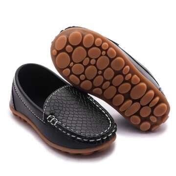 Stylish LONSOEN Toddler Loafers - Comfortable Dress Shoes