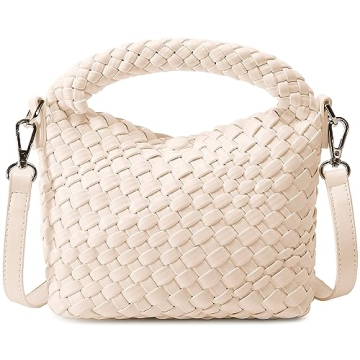 Fashion Small Woven Bag for Women, Handmade MINI HOBO Tote Bag Crossbody Handbag Travel Summer Beach...