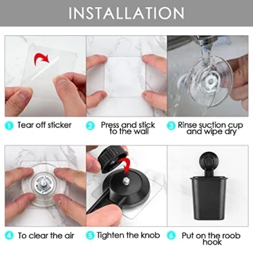 Linkidea Toothbrush Holder Self Adhesive Wall Mounted