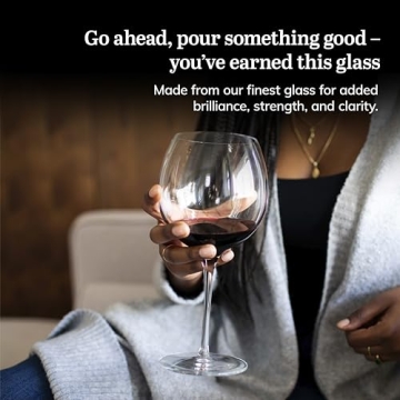 Elegant Libbey Balloon Wine Glasses Set of 4, 24 Oz