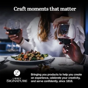 Elegant Libbey Balloon Wine Glasses Set of 4, 24 Oz