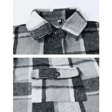 Stylish PUWEI Women's Tartan Shacket for Every Occasion