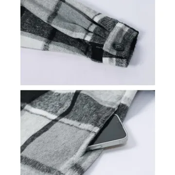 Stylish PUWEI Women's Tartan Shacket for Every Occasion