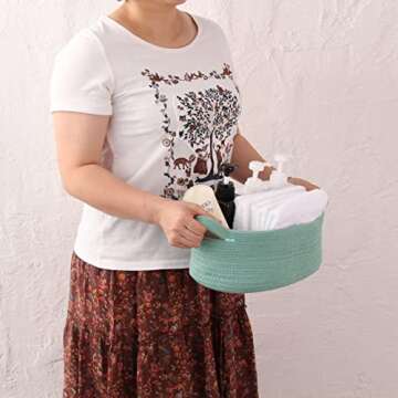 Small Cotton Rope Baby Gifts Basket for Storage