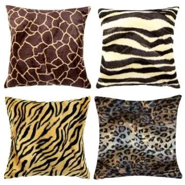WOMHOPE® 18" x 18" Fur Cushion Covers - Set of 2