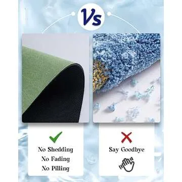 MontVoo -Bath Mat Rug-Rubber Backing Non Slip Quick Dry Absorbent Thin Bathroom Rugs Fit Under Door-Faux Suede Surface Bathroom Floor Mats-Shower Rug for in Front of Bathtub Shower Sage Green 17"x59"