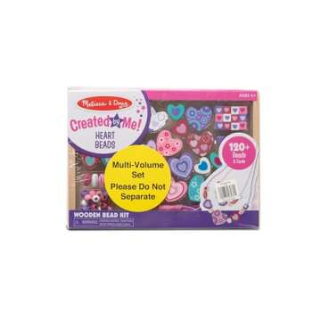 Melissa & Doug Sweet Hearts and Butterfly Friends Bead Set of 2 - 250+ Wooden Beads