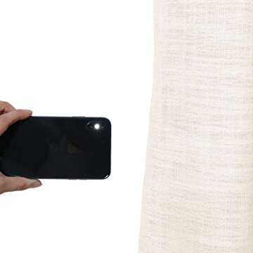 TWOPAGES Ivory Faux Linen Blackout Curtain Thermal Insulated Drape with Pinch Pleat and Back Tab Textured Privacy Protection Energy Saving Curtain for Bedroom (52Wx84L, 1 Panel)