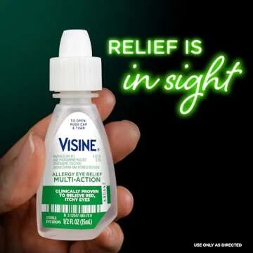 Visine Allergy Eye Relief Eye Drops for Itchy Red Eyes 0.5 fl. oz